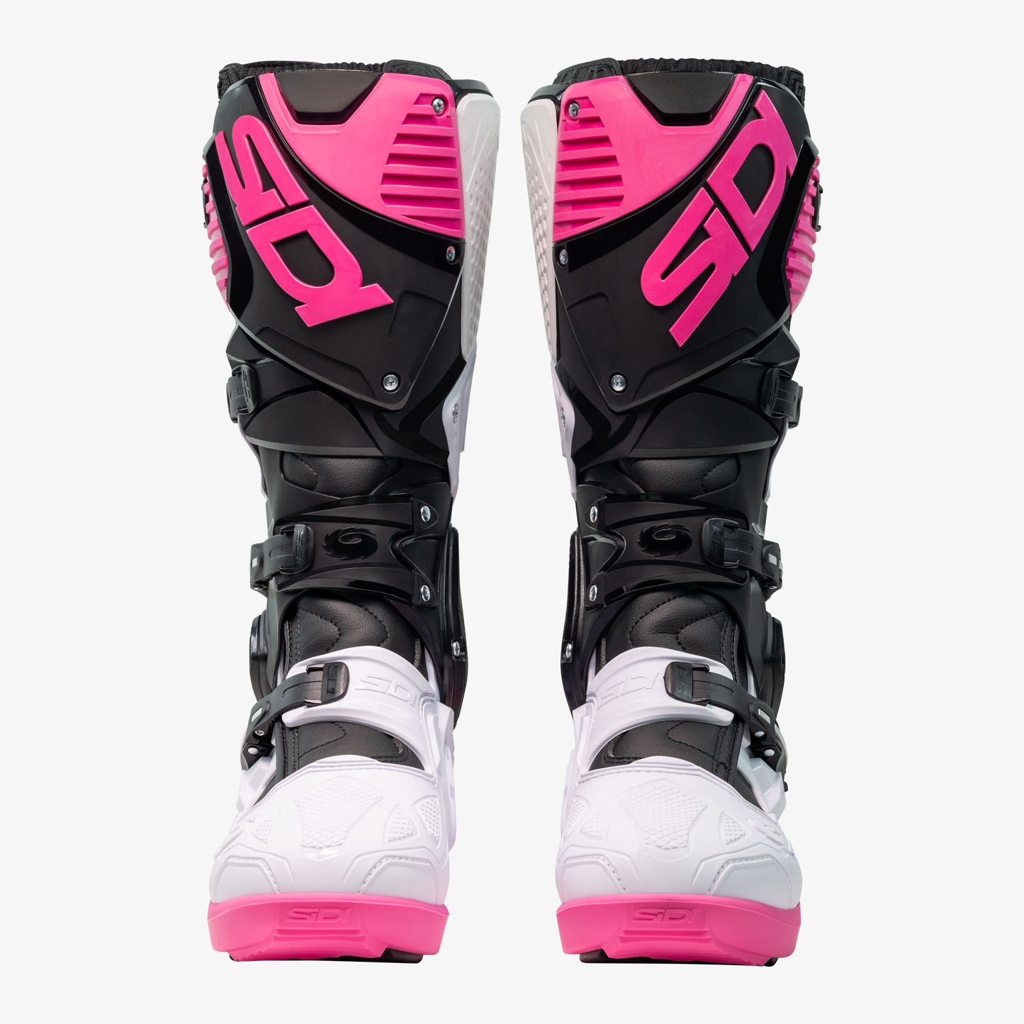 Crossfire 3 SRS Black, White & Pink Motorcycle Boots