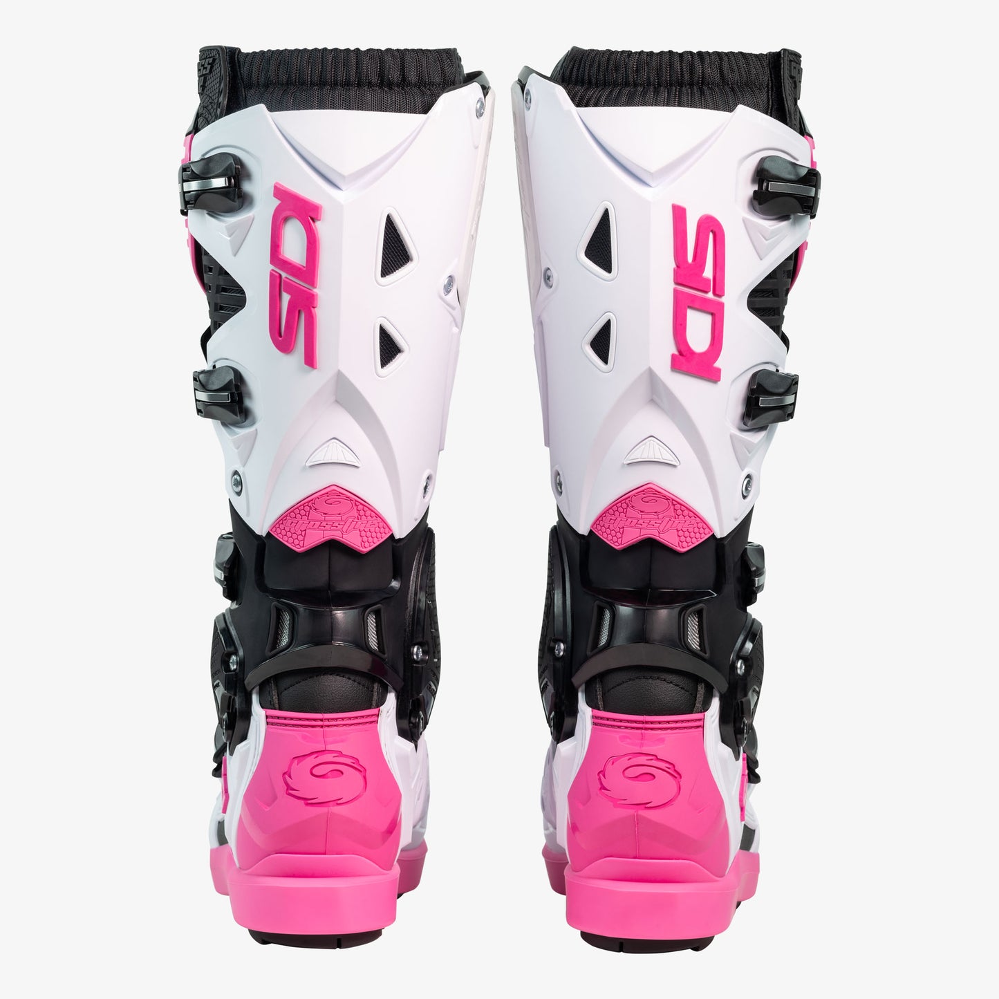 Crossfire 3 SRS Black, White & Pink Motorcycle Boots