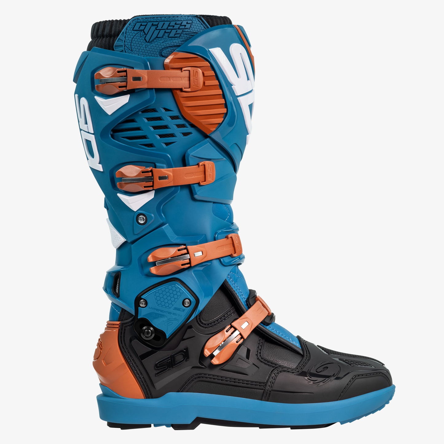 Crossfire 3 SRS Petrol Blue & Bronze Motorcycle Boots