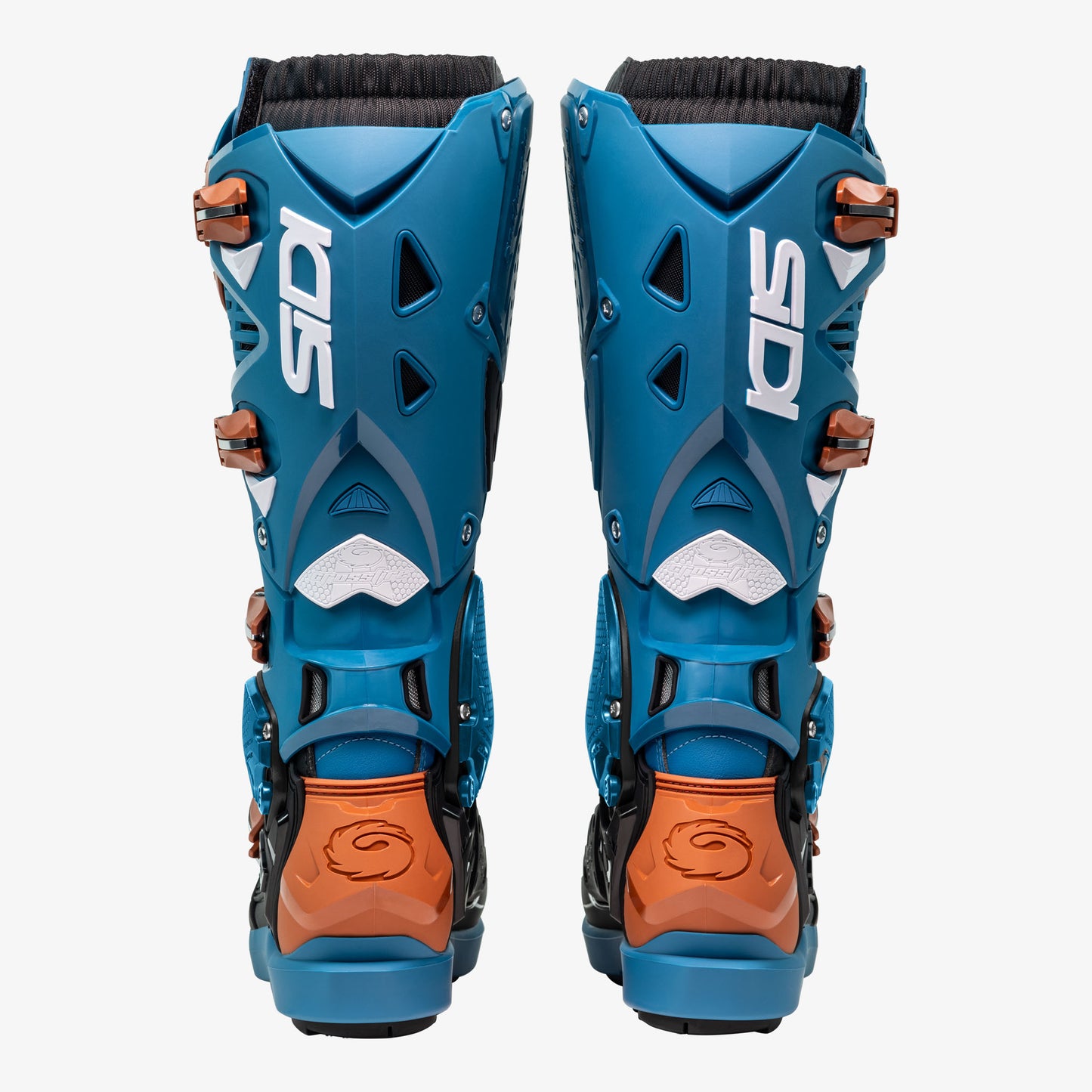 Crossfire 3 SRS Petrol Blue & Bronze Motorcycle Boots