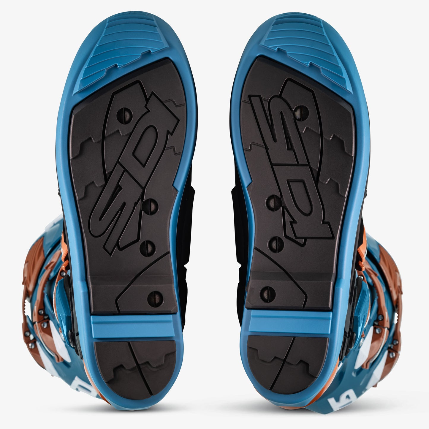 Crossfire 3 SRS Petrol Blue & Bronze Motorcycle Boots