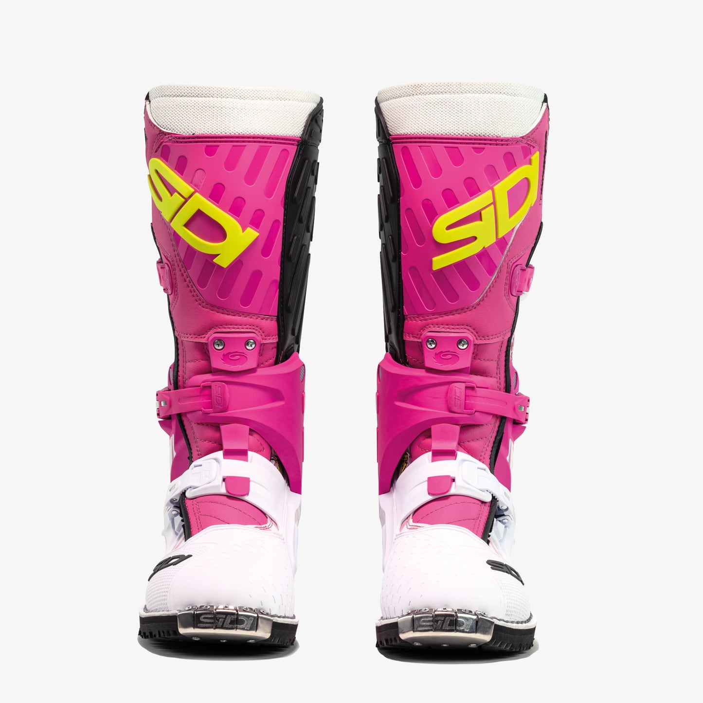 Crossair HD Billy Bolt Pink & White Motorcycle Boots