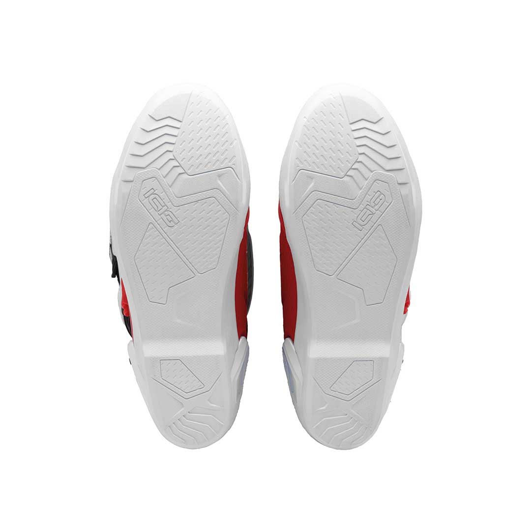 Crosscore Red, Black & White Motorcycle Boots