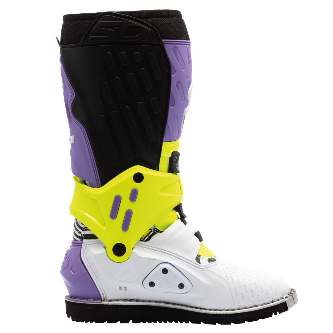 Crossair HD Billy Bolt Purple & Yellow Motorcycle Boots