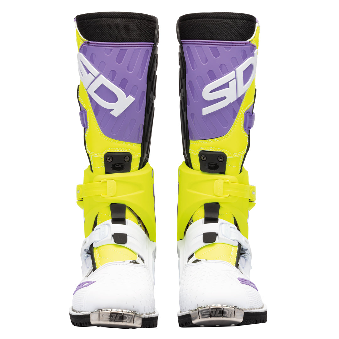 Crossair HD Billy Bolt Purple & Yellow Motorcycle Boots