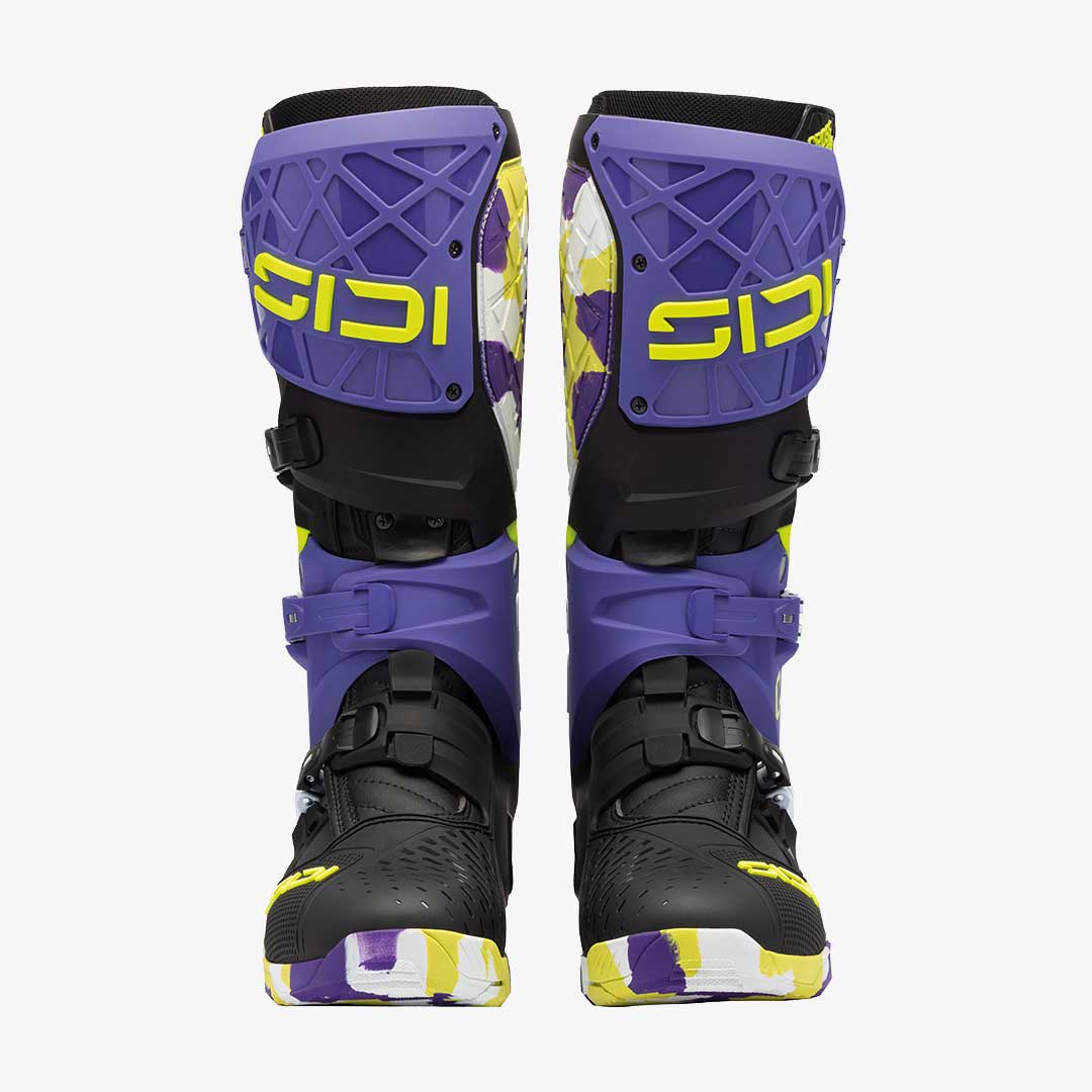 Crossair X Black & Purple Violet Motorcycle Boots