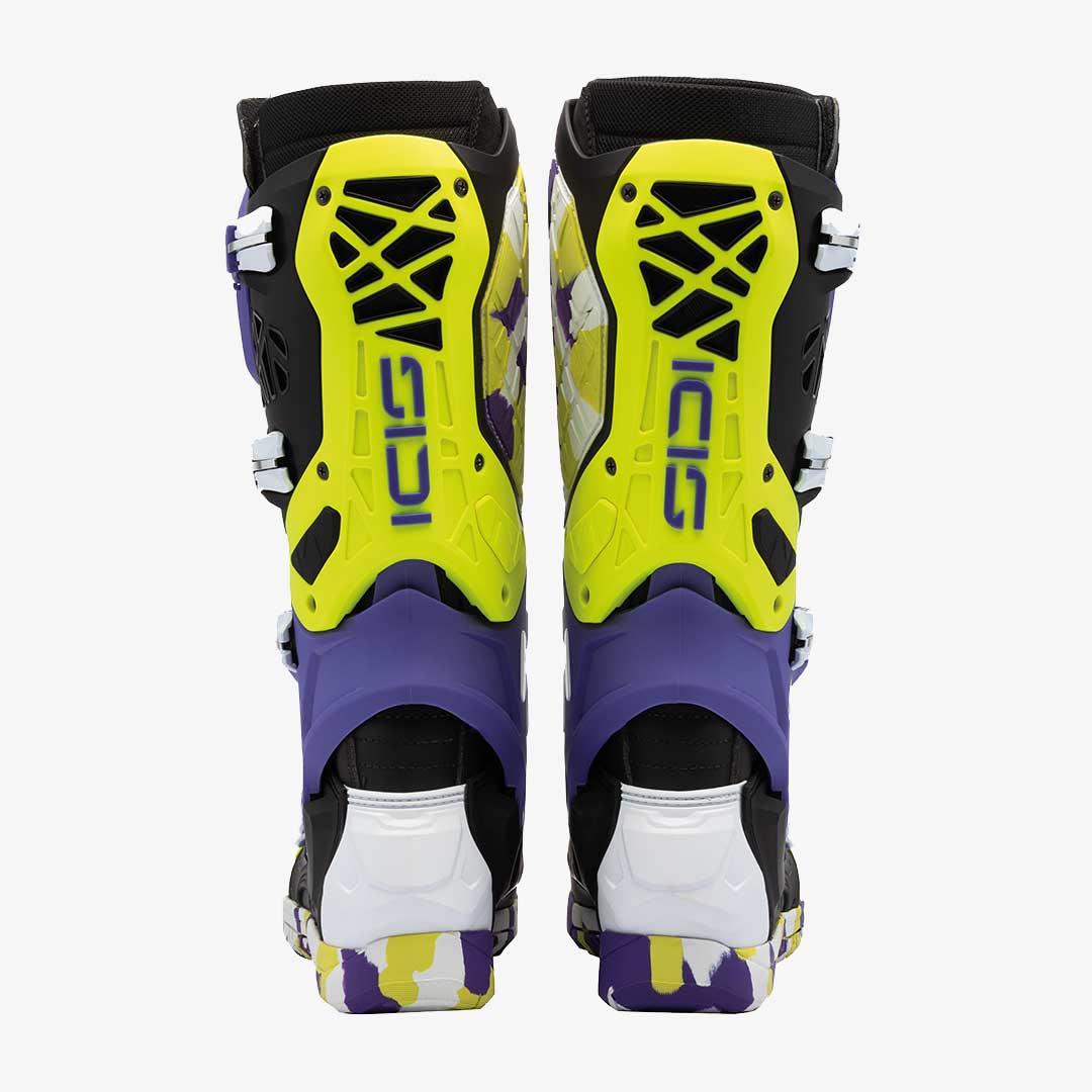 Crossair X Black & Purple Violet Motorcycle Boots