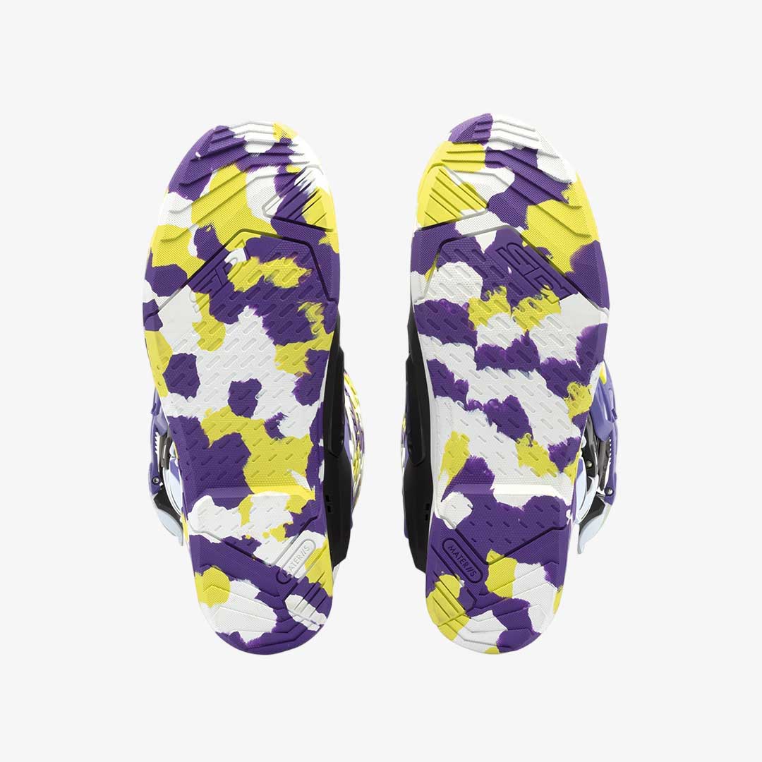 Crossair X Black & Purple Violet Motorcycle Boots