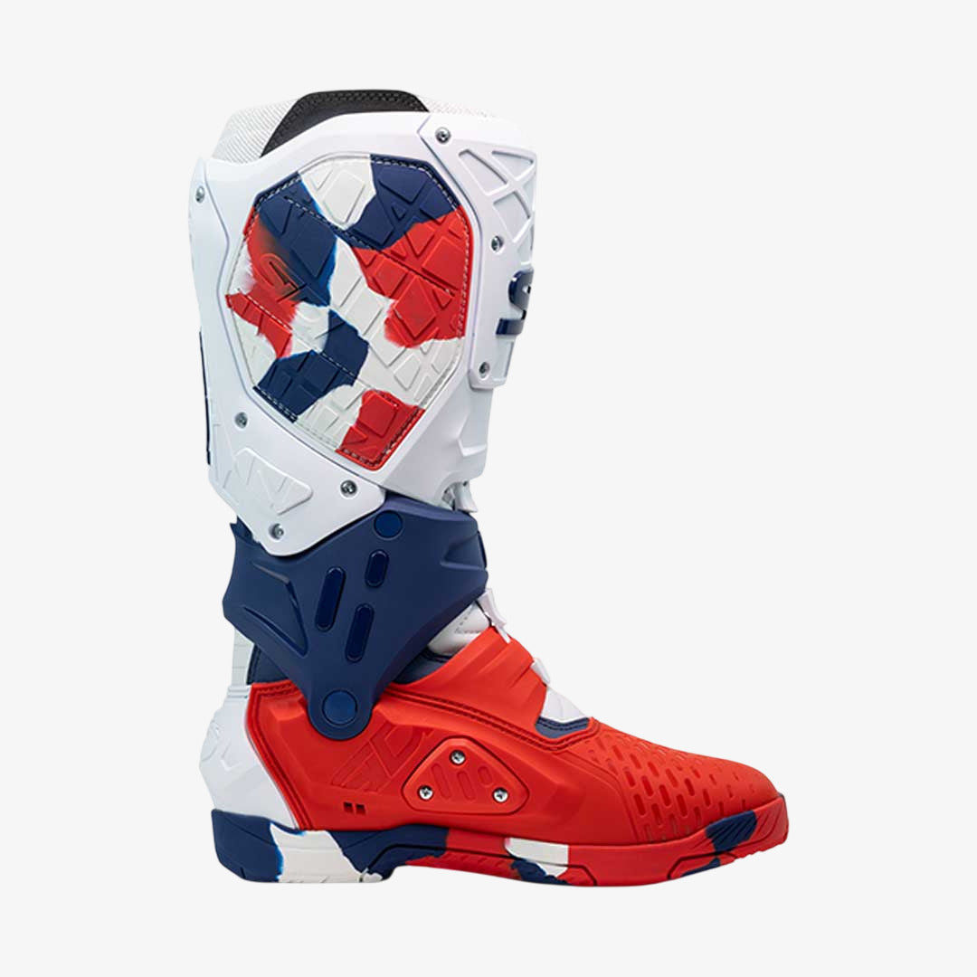 Crossair X Navy & Red Motorcycle Boots