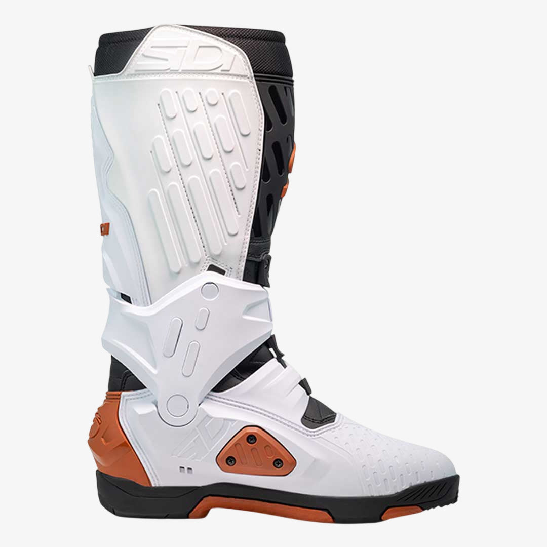 Crossair White, Black & Bronze Motorcycle Boots