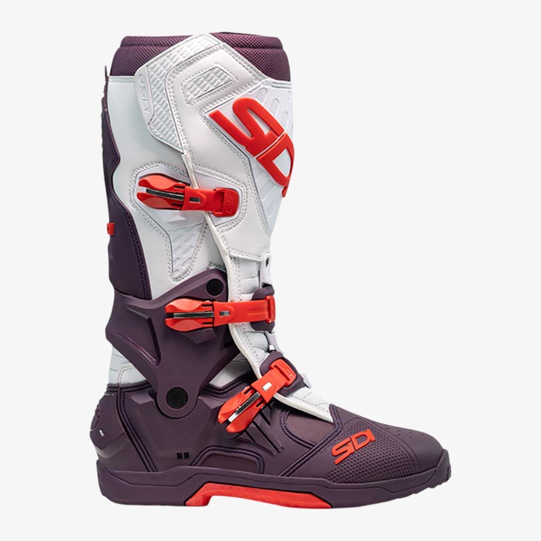 Crossair Wine & White Motorcycle Boots
