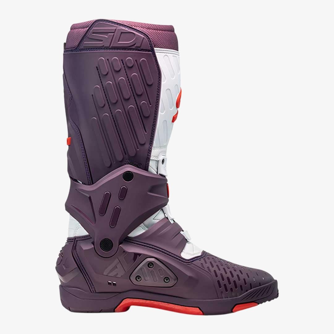 Crossair Wine & White Motorcycle Boots