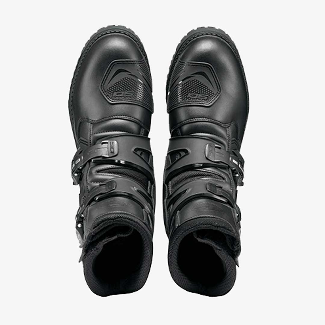 black adventure riding boots