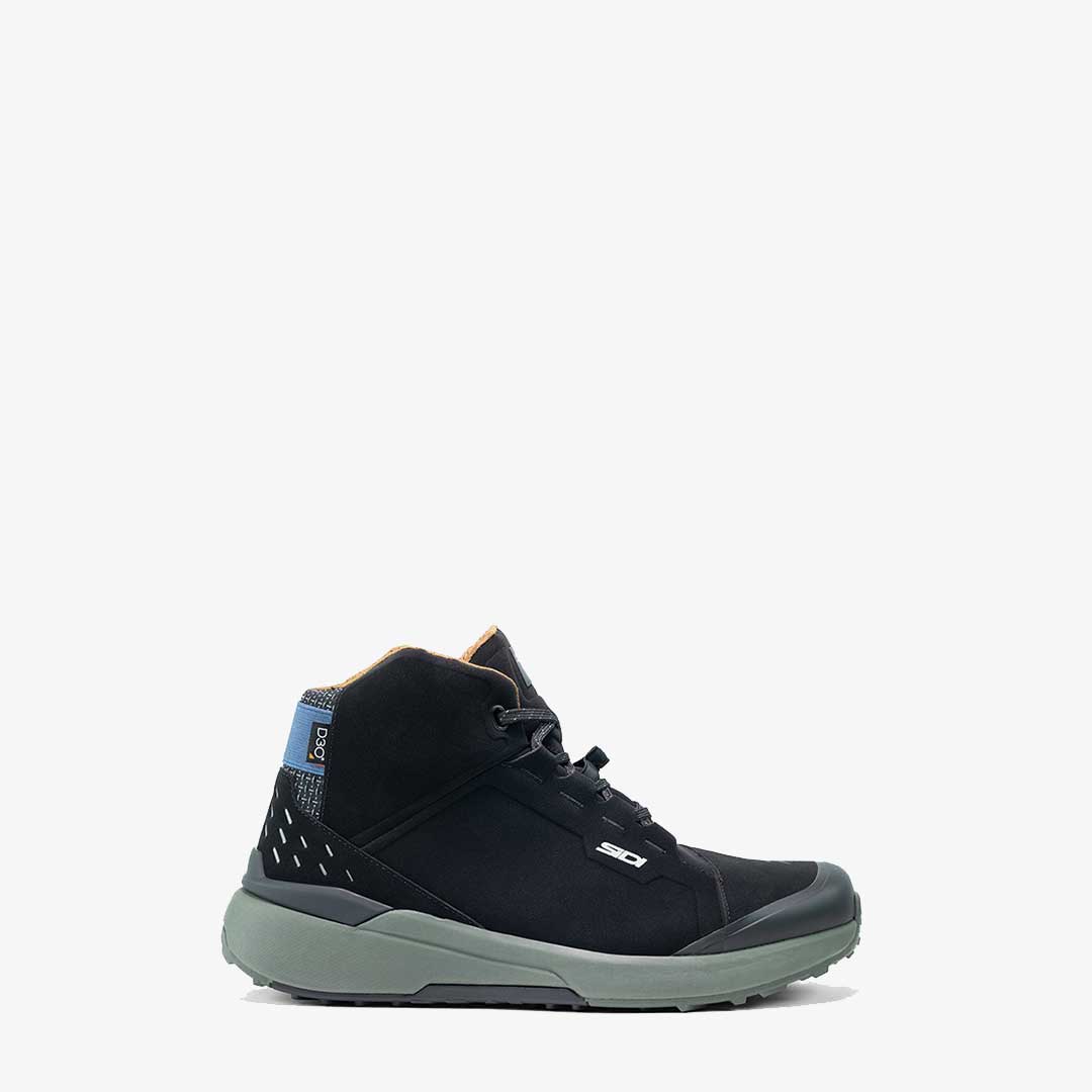 side of black motorcycle trainers