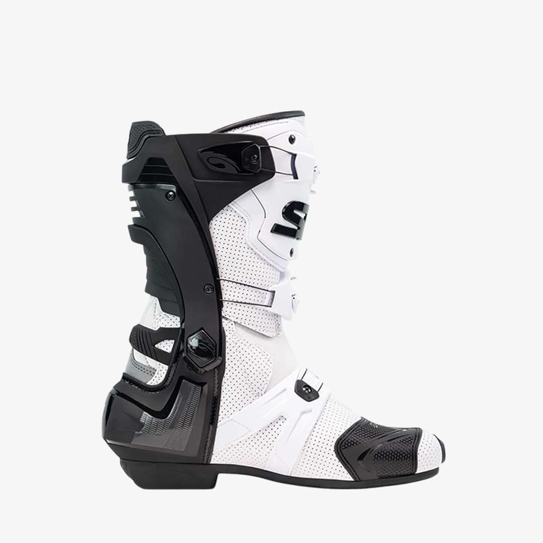 Rex Air White & Black Motorcycle Boots