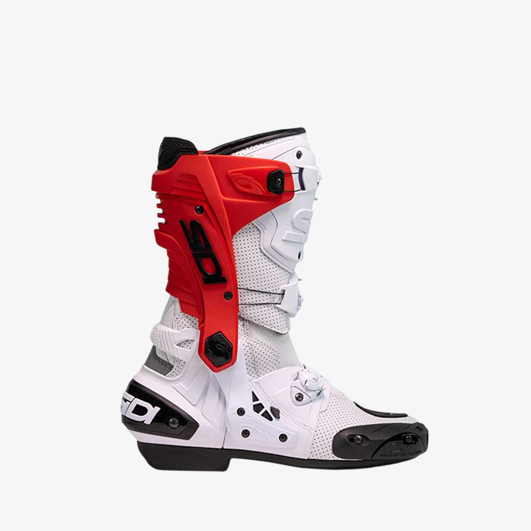 Rex Air White & Red Motorcycle Boots