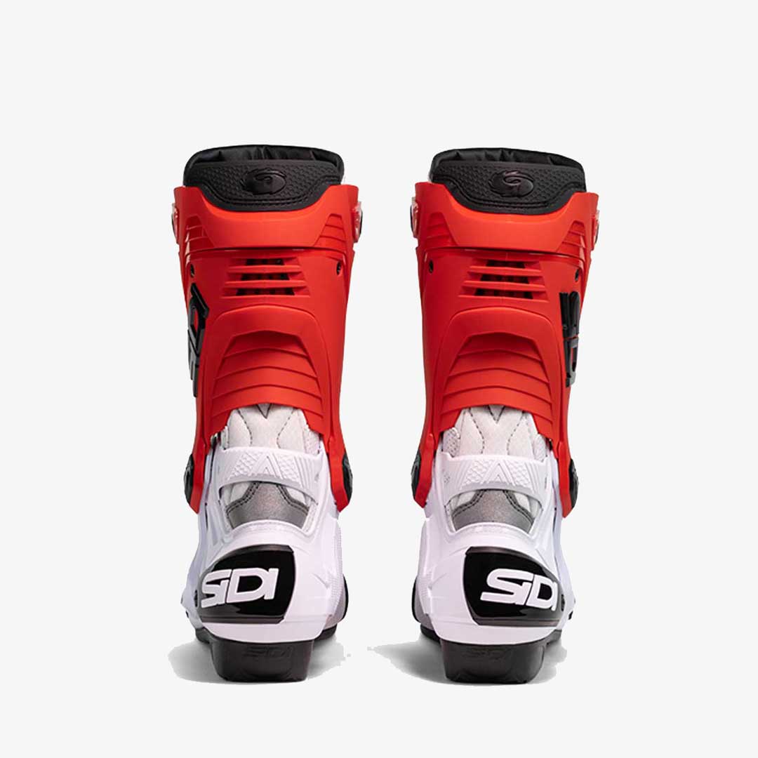 Rex Air White & Red Motorcycle Boots