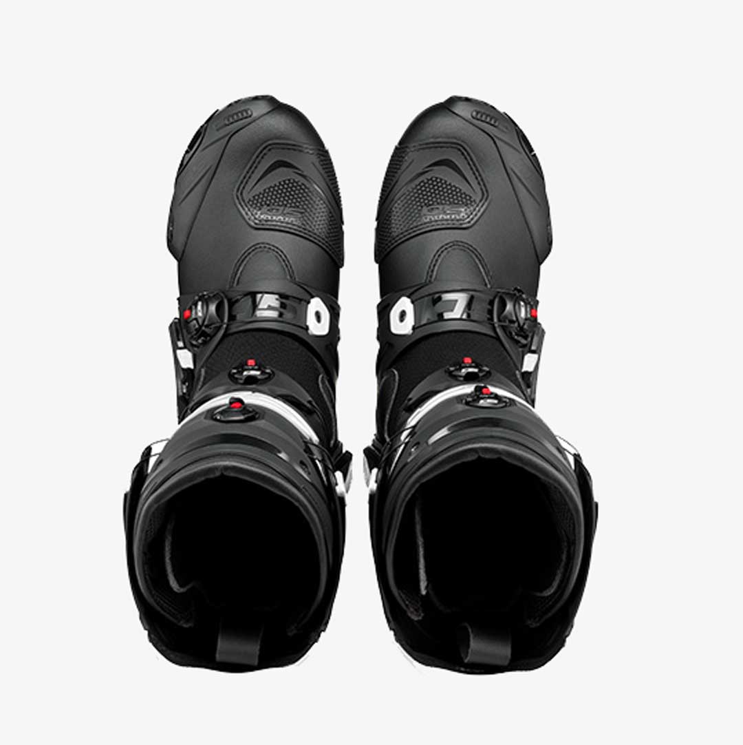 Rex Black & White Motorcycle Boots
