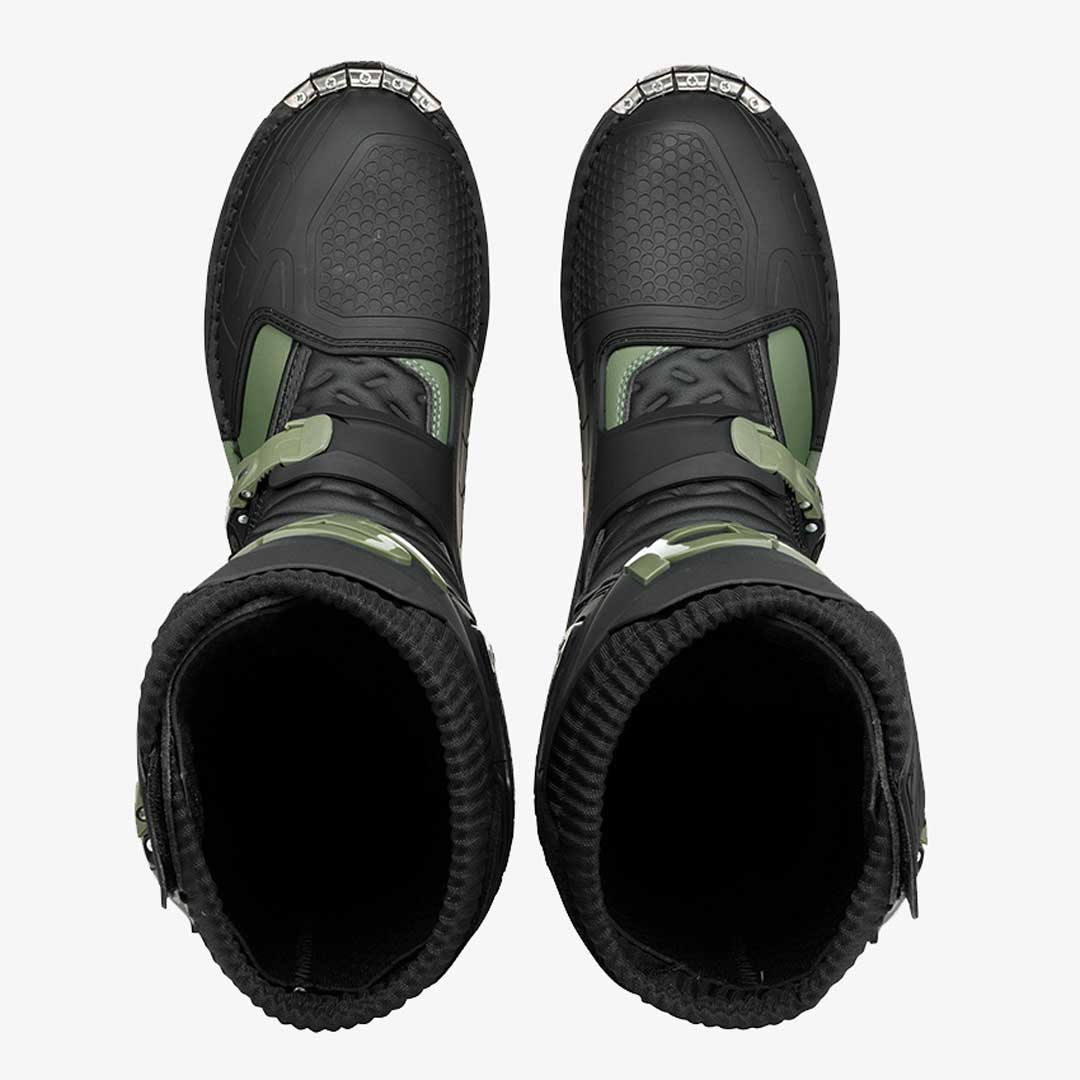 X-Power Enduro Army Green & Black Motorcycle Boots