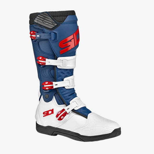 X-Power SC White, Navy & Red Motorcycle Boots