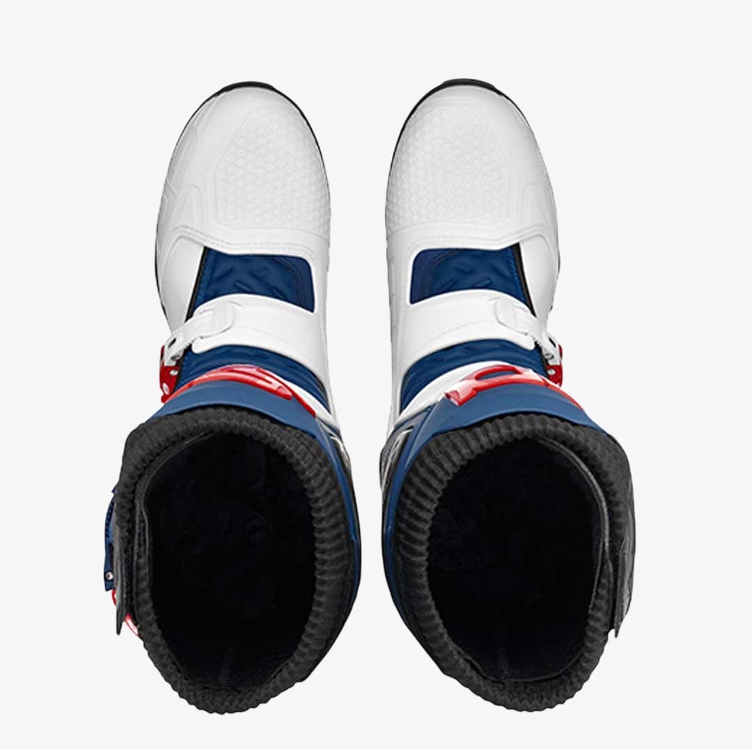 X-Power SC White, Navy & Red Motorcycle Boots