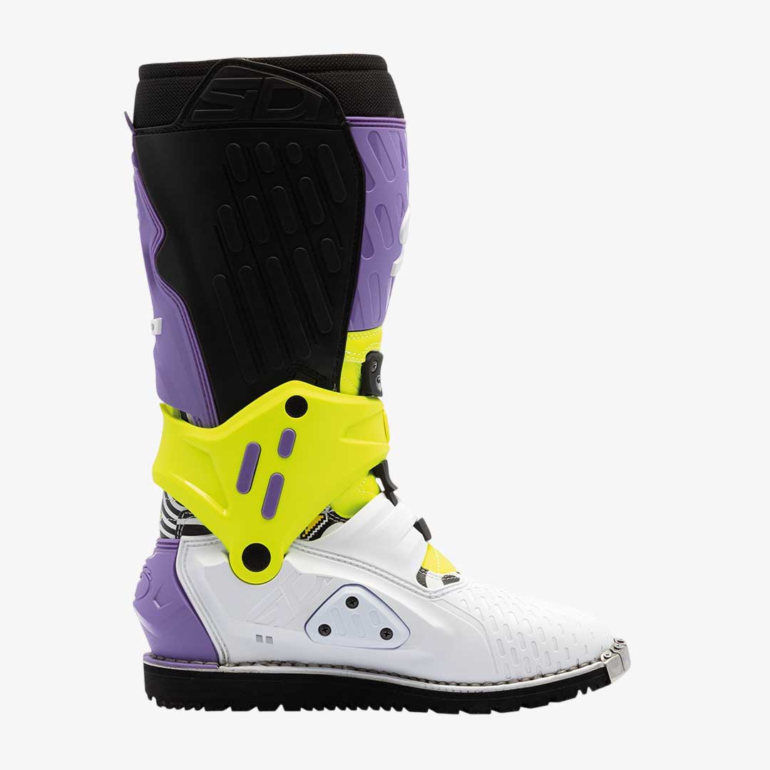 Crossair HD Billy Bolt Purple & Yellow Motorcycle Boots