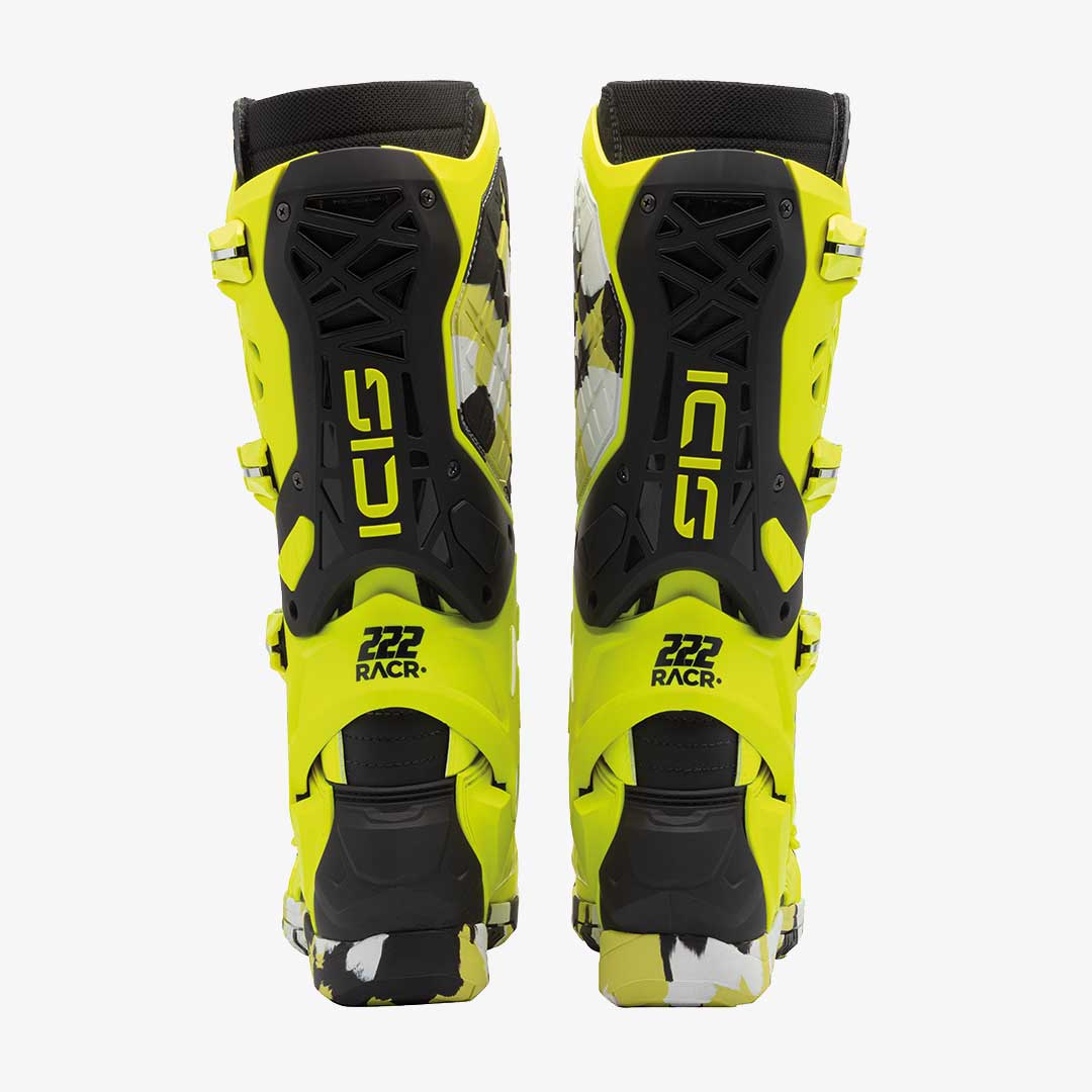 Crossair X RACR Limited Edition Fluorescent Yellow Motorcycle Boots