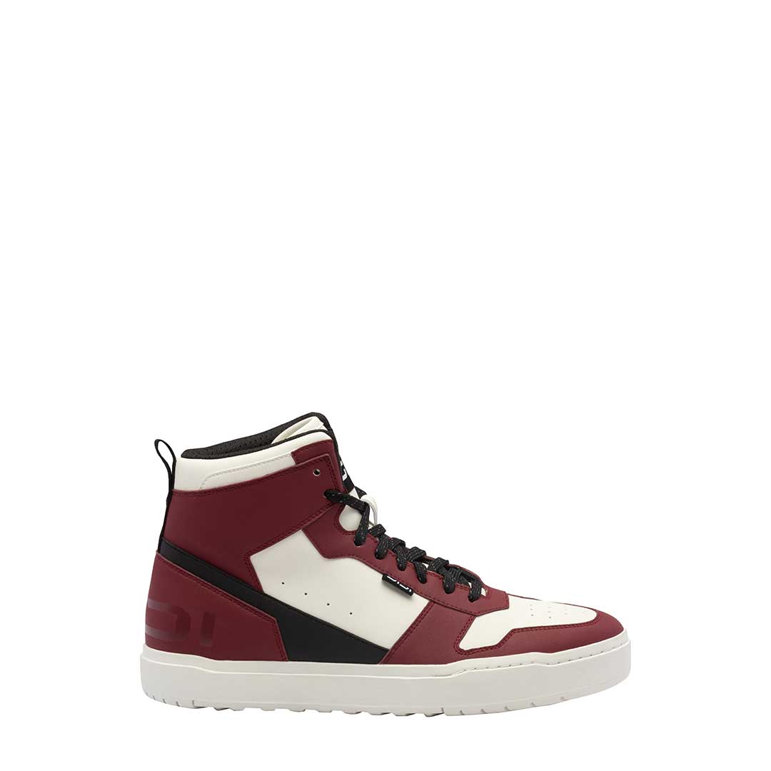 Lynx Black & Dark Red Motorcycle Shoes