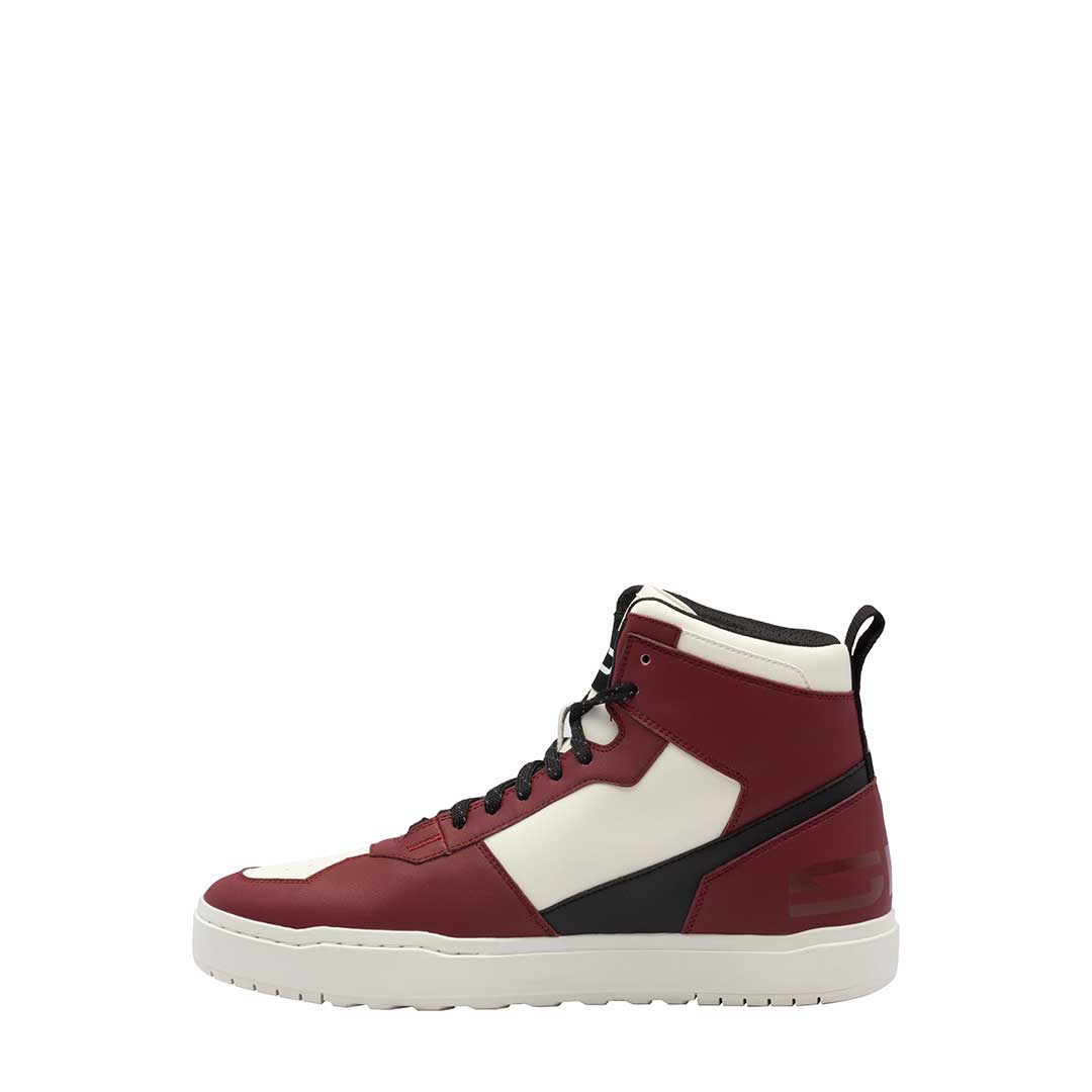 Lynx Black & Dark Red Motorcycle Shoes