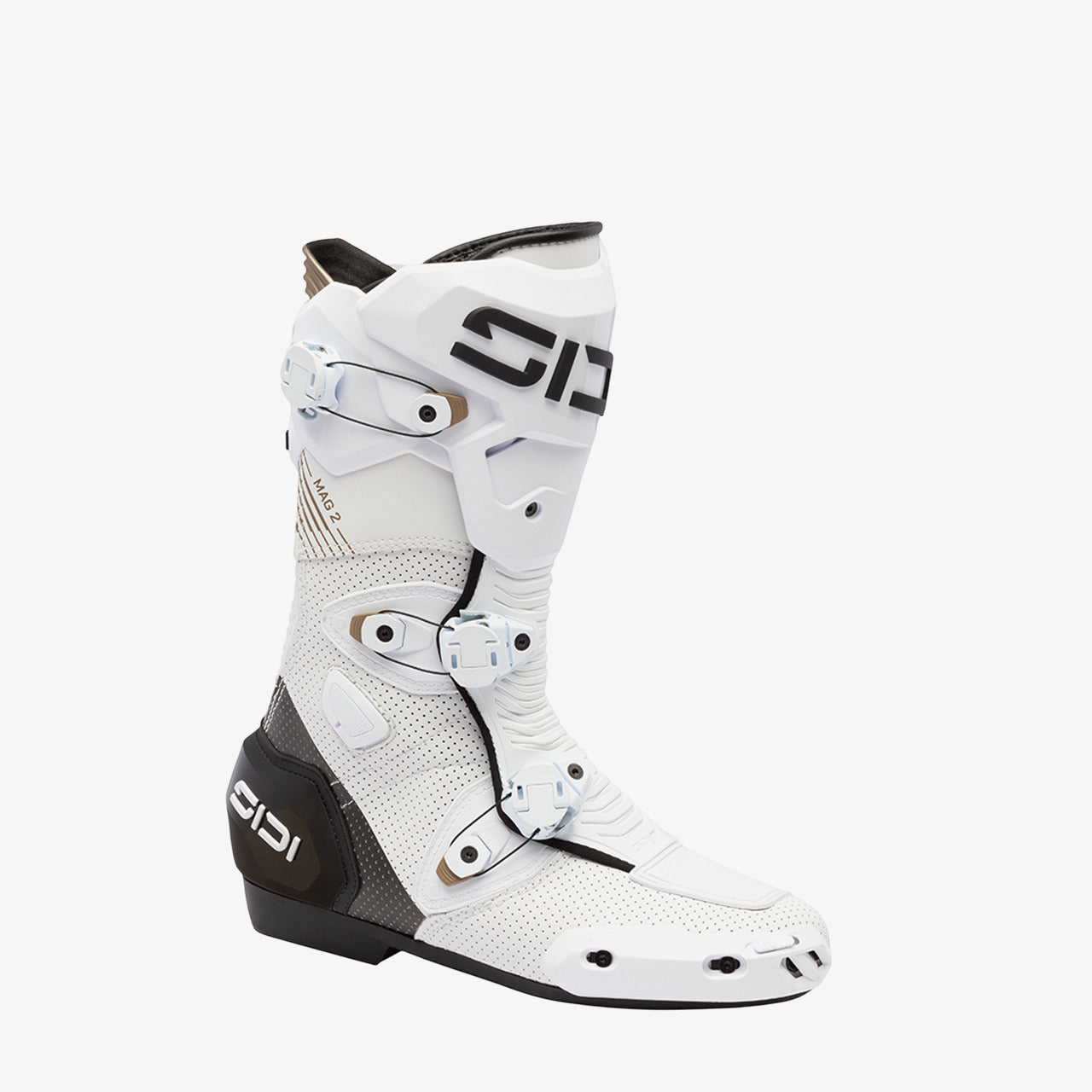 Mag 2 Air White & Black Motorcycle Boots