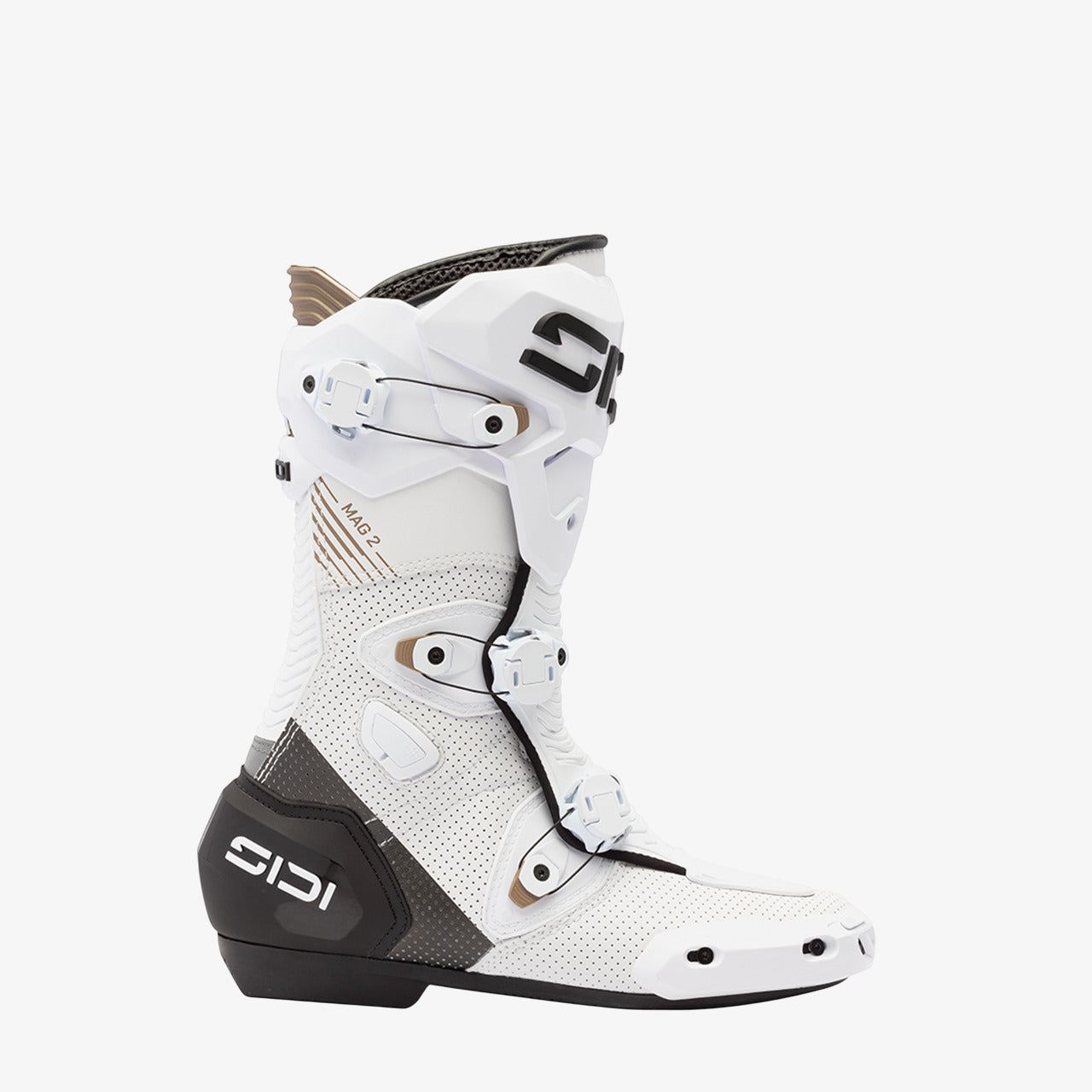 Mag 2 Air White & Black Motorcycle Boots