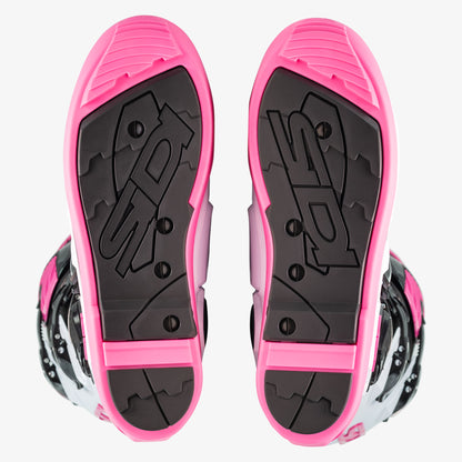 Crossfire 3 SRS Black, White & Pink Motorcycle Boots