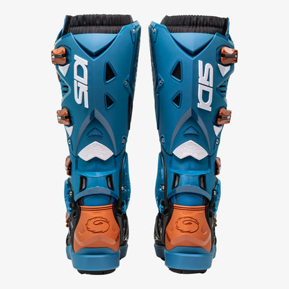 Crossfire 3 SRS Petrol Blue & Bronze Motorcycle Boots