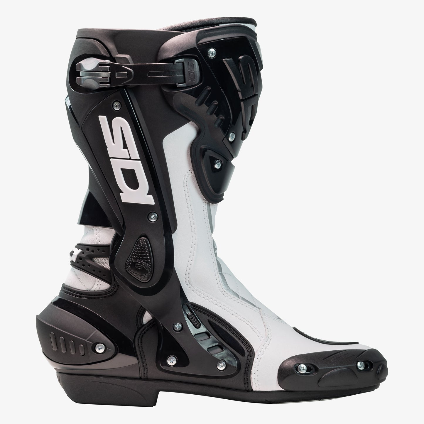ST Black & White Motorcycle Boots