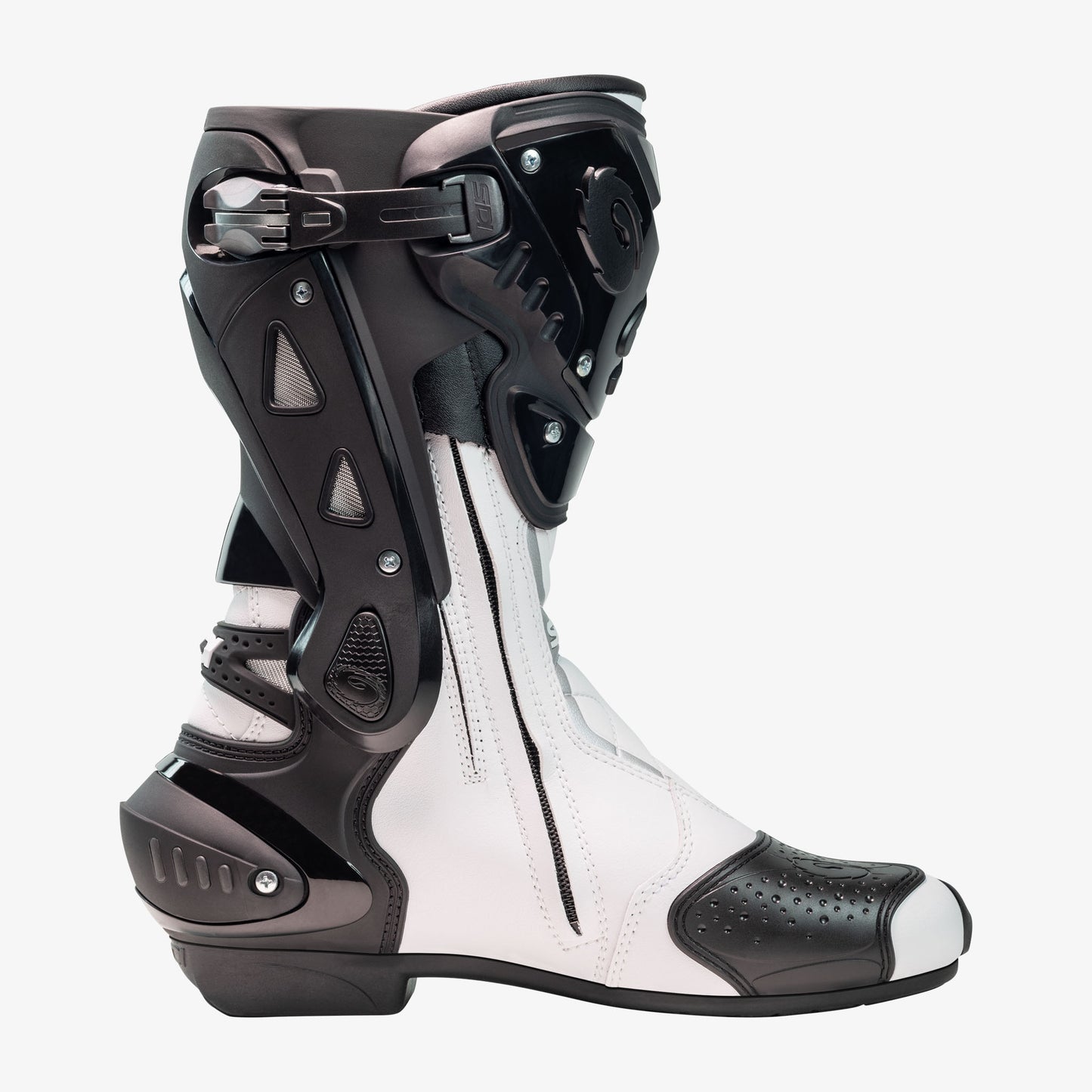 ST Black & White Motorcycle Boots