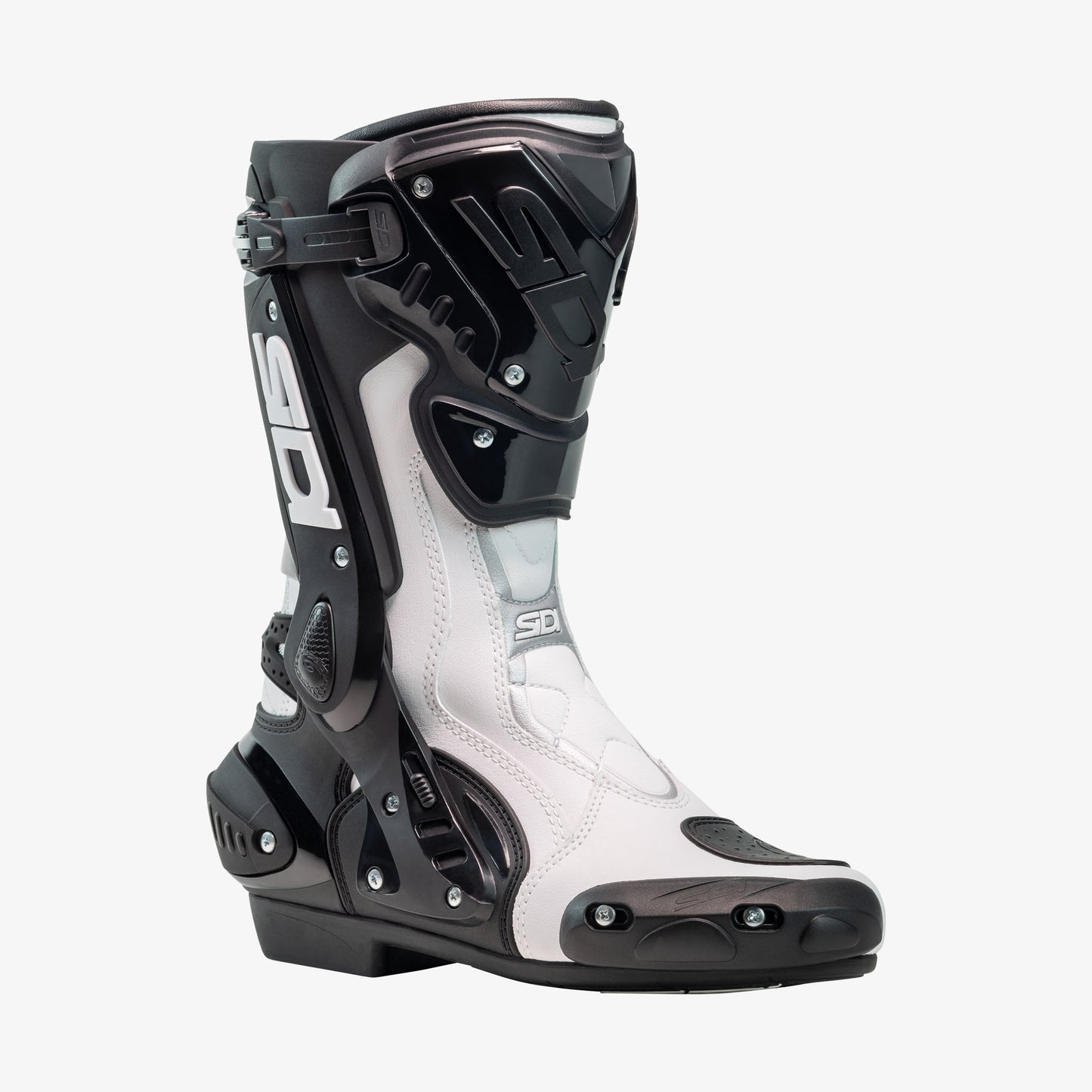 ST Black & White Motorcycle Boots