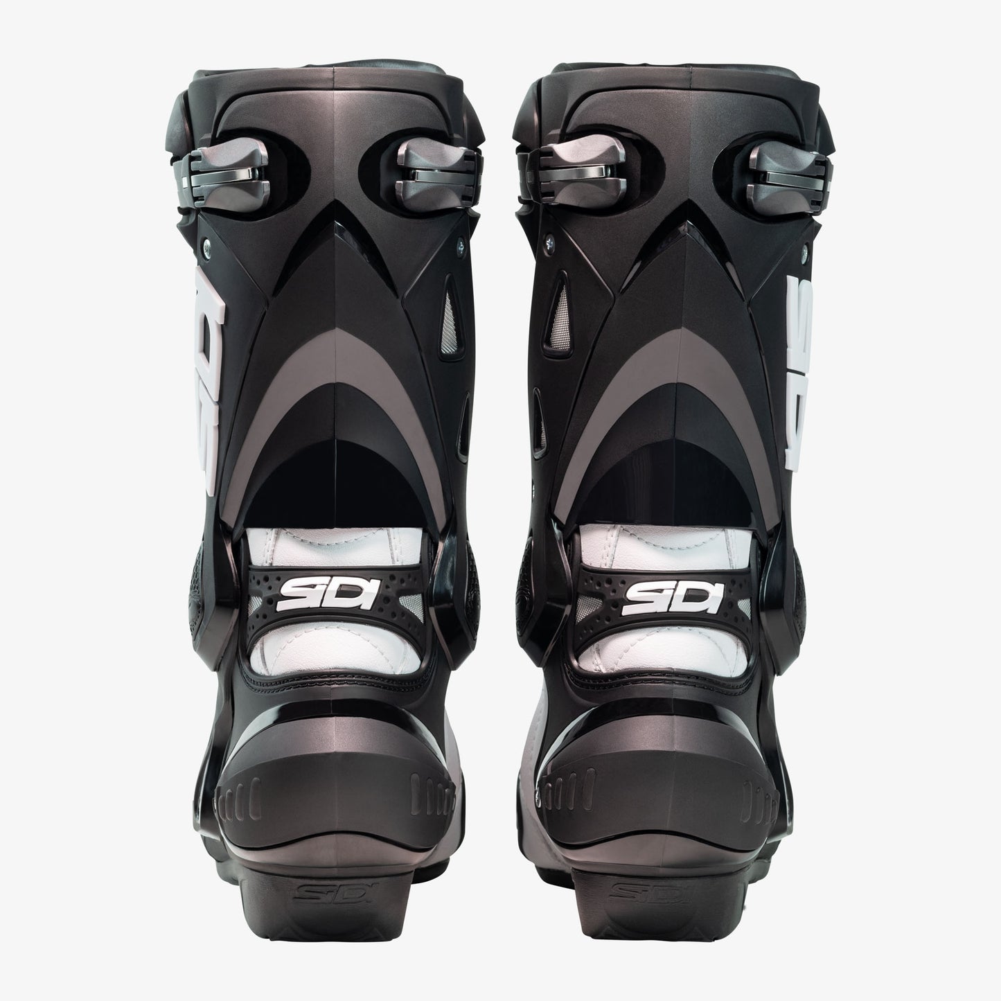 ST Black & White Motorcycle Boots