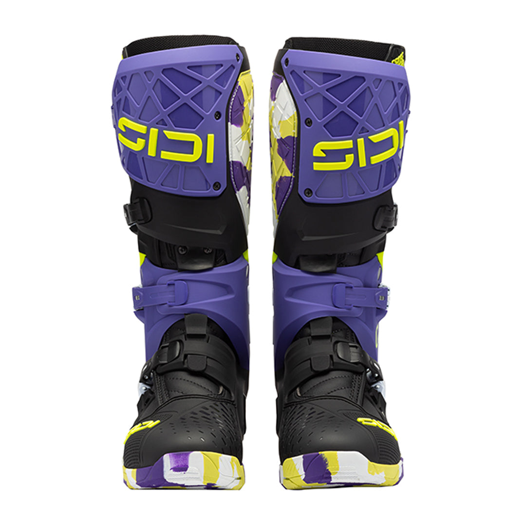 Crossair X Black & Purple Violet Motorcycle Boots