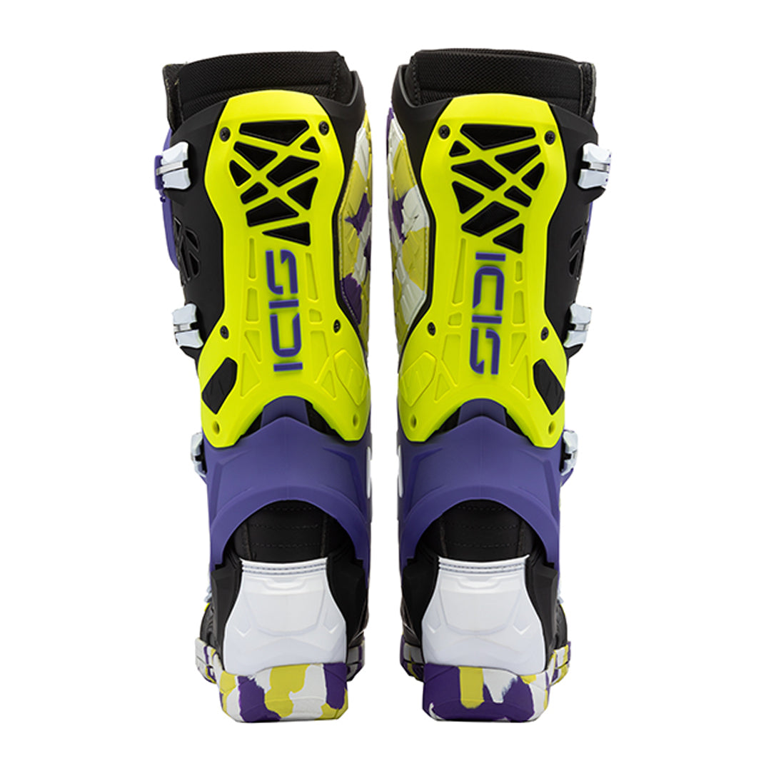 Crossair X Black & Purple Violet Motorcycle Boots