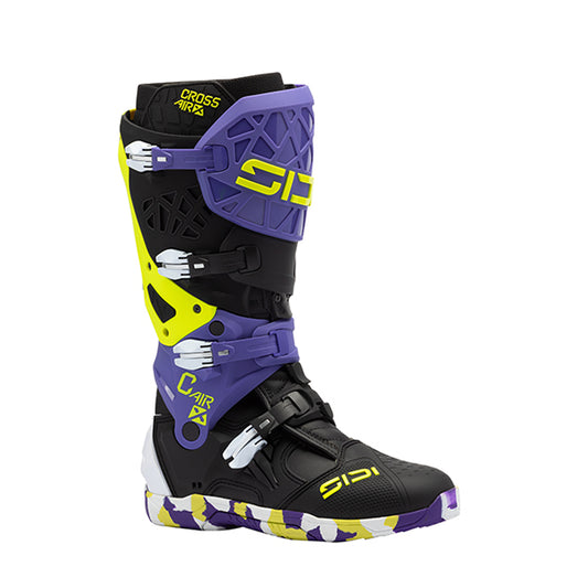 Crossair X Black & Purple Violet Motorcycle Boots