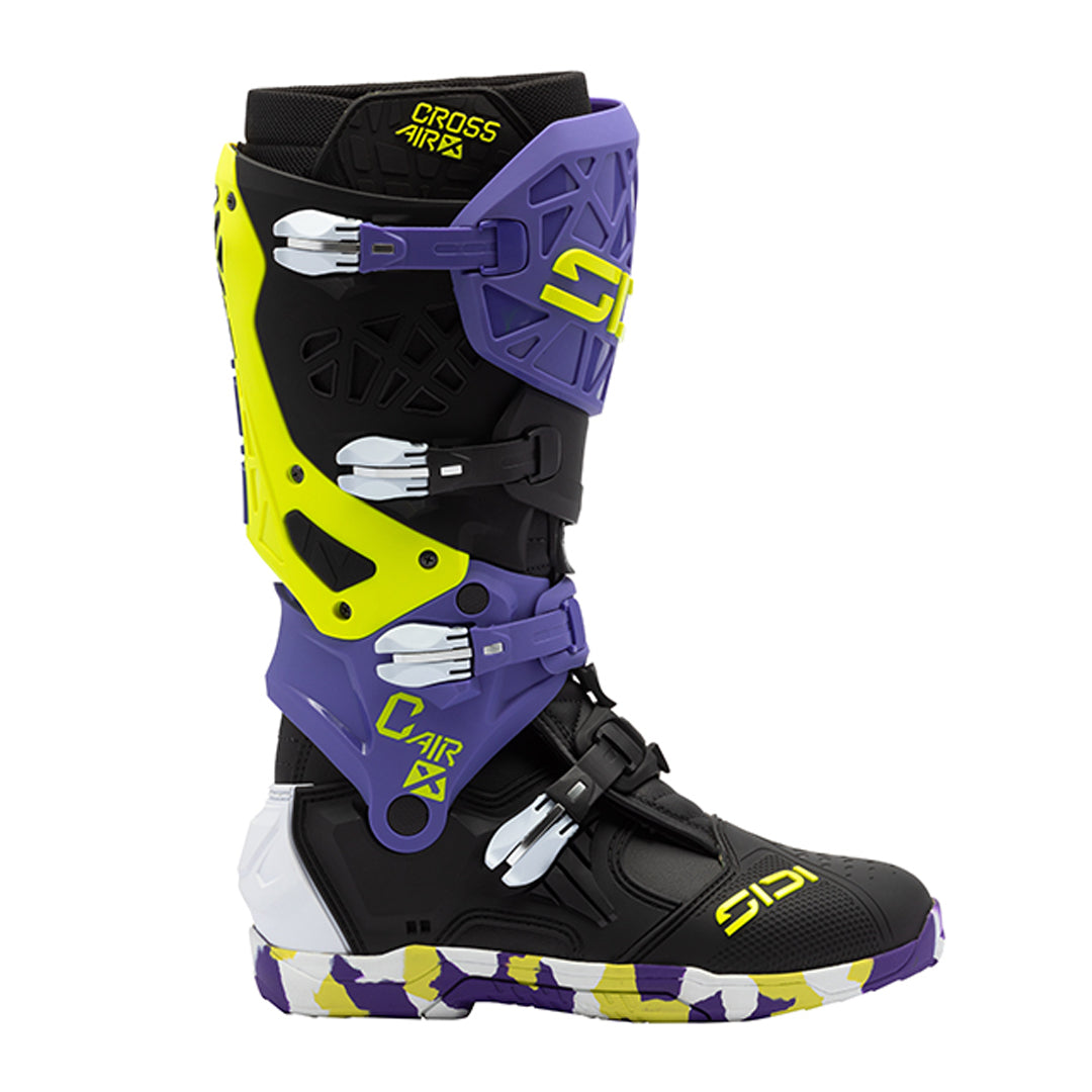 Crossair X Black & Purple Violet Motorcycle Boots