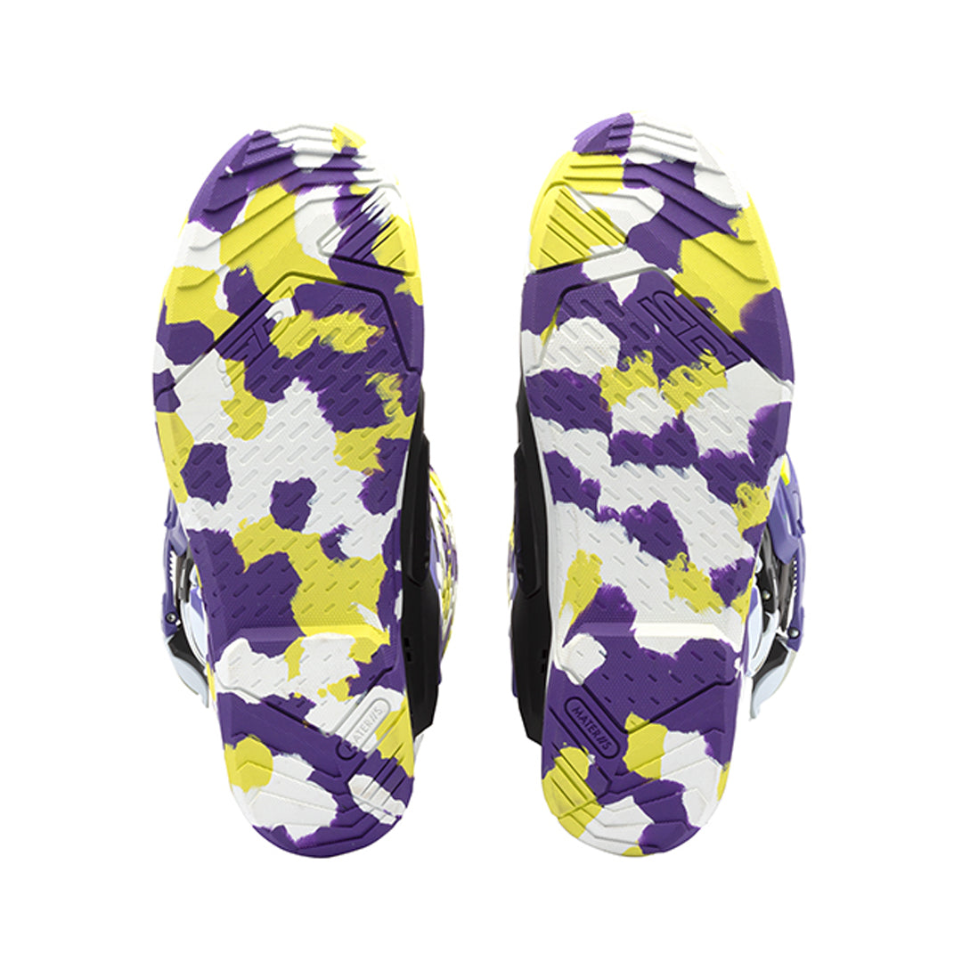 Crossair X Black & Purple Violet Motorcycle Boots