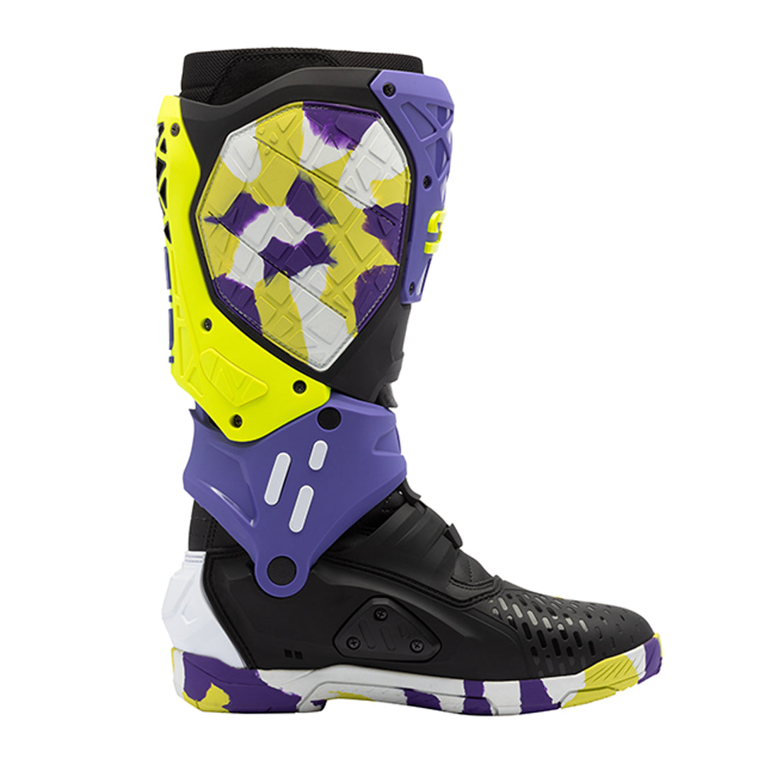 Crossair X Black & Purple Violet Motorcycle Boots