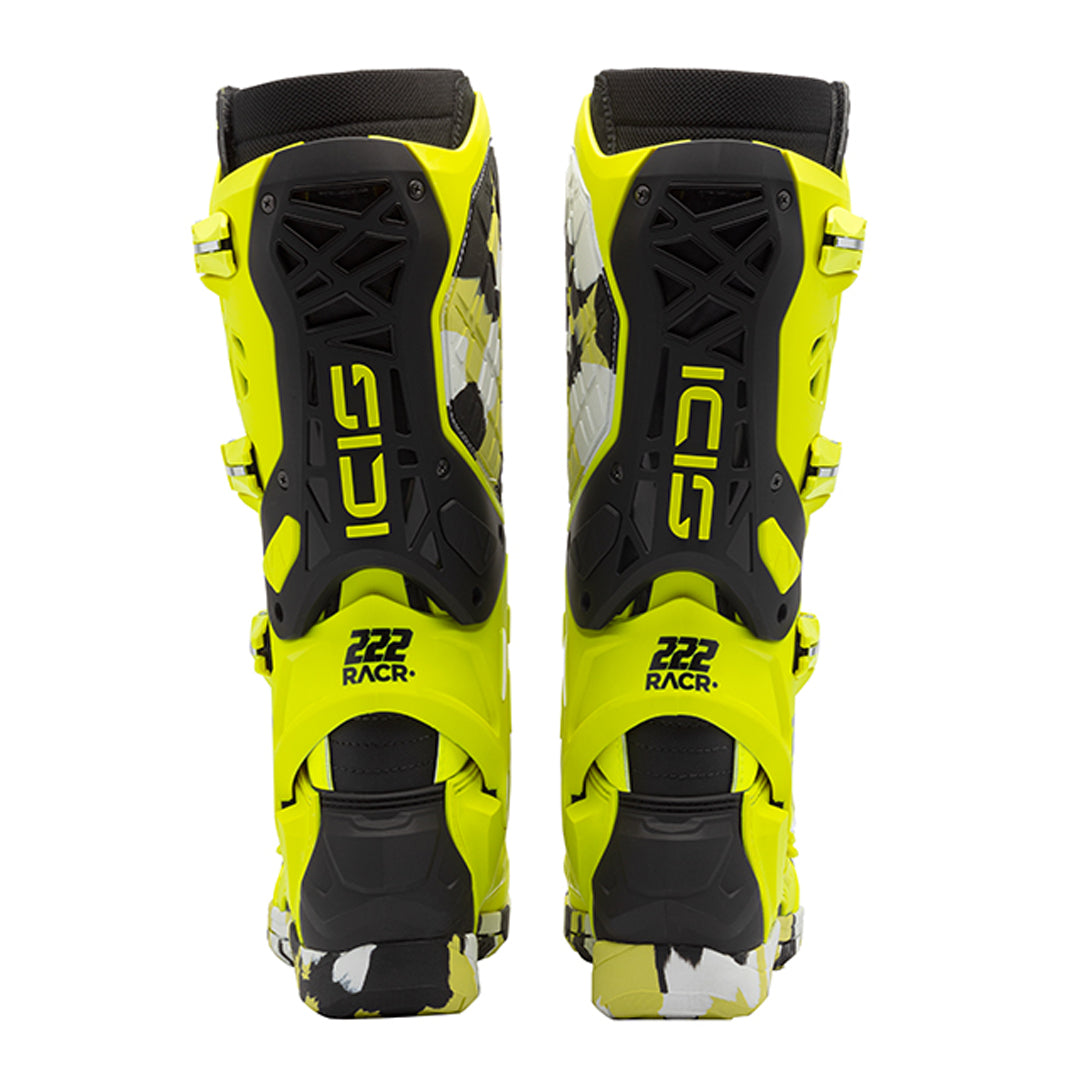 Crossair X RACR Limited Edition Fluorescent Yellow Motorcycle Boots