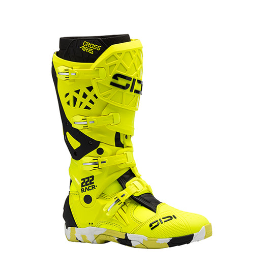 Crossair X RACR Limited Edition Fluorescent Yellow Motorcycle Boots
