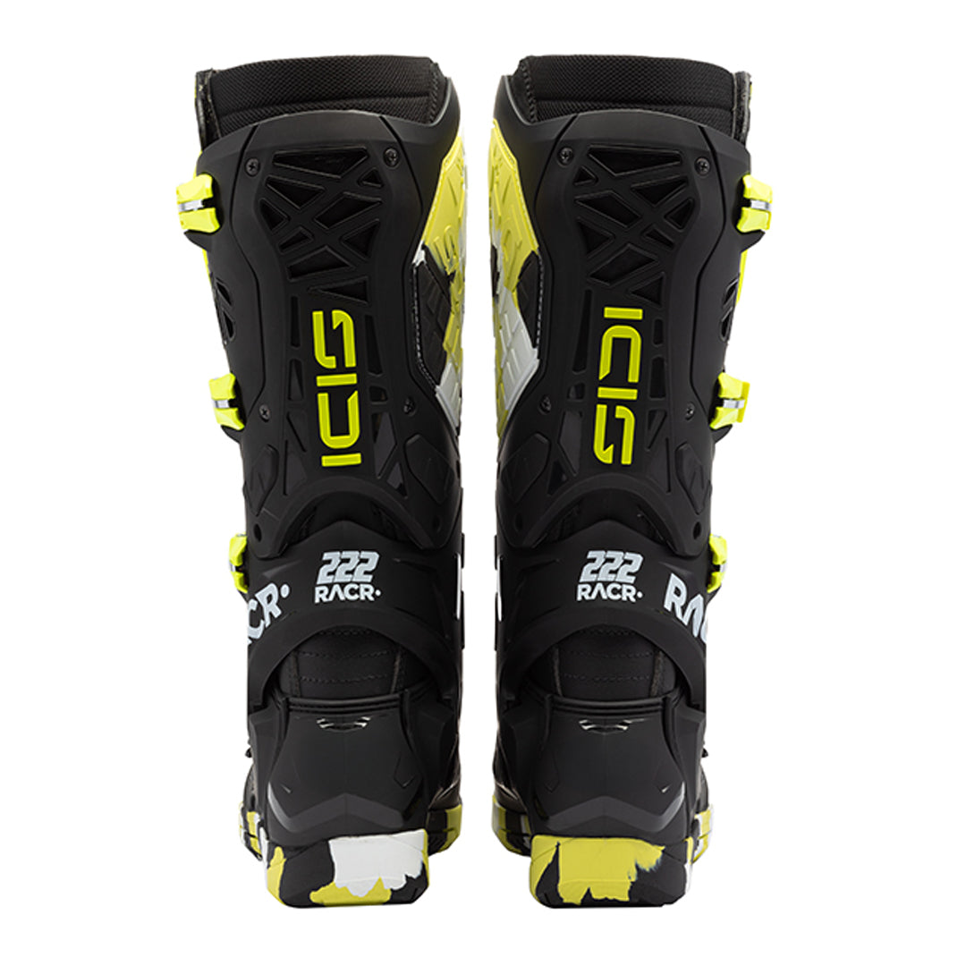 Crossair X RACR Limited Edition Black & Yellow Motorcycle Boots