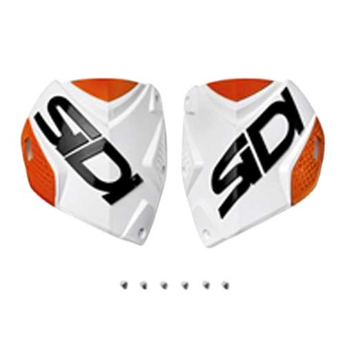 Pair of Crossfire White & Orange 2 Shin Plate