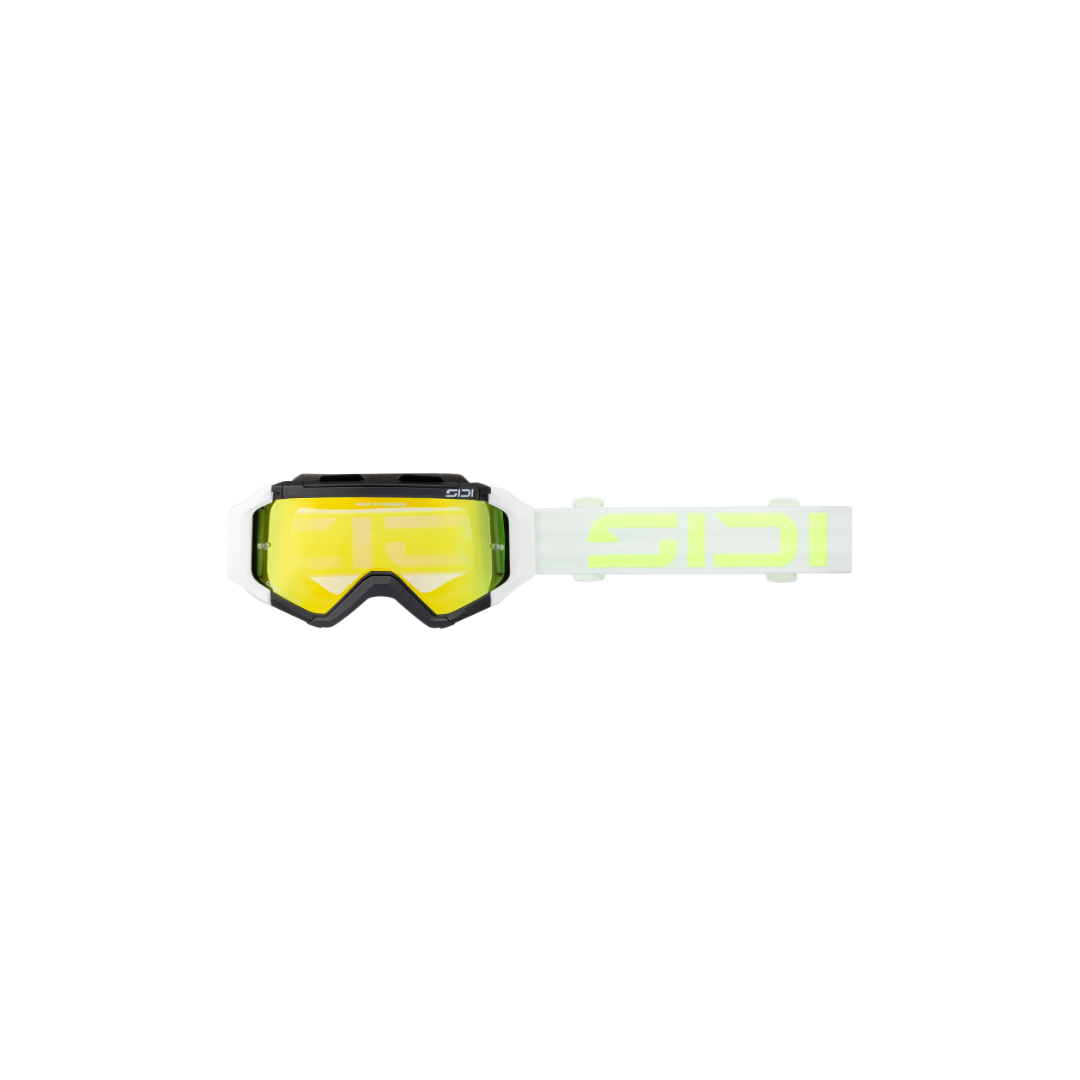 SIDI White, Fluo Yellow and gold Fulmen Mirror Goggles