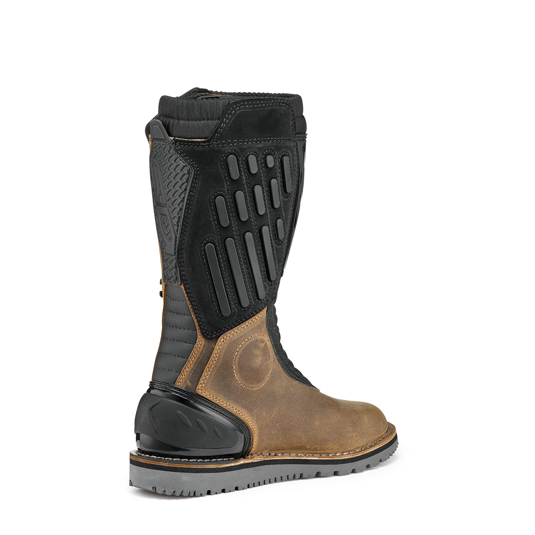 Trial Zero 2 Tobacco Brown & Black Motorcycle Boots