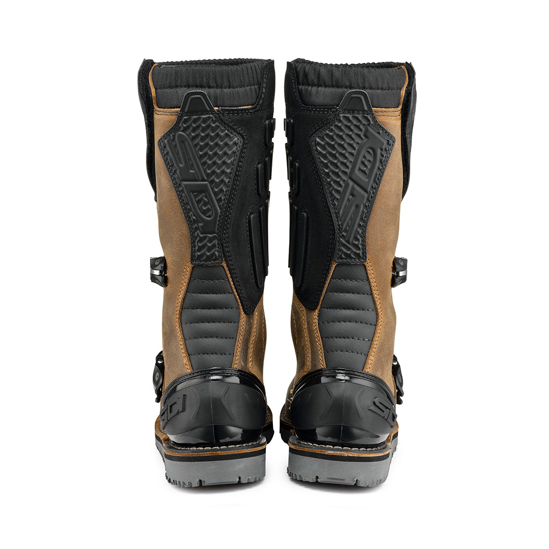 Trial Zero 2 Tobacco Brown & Black Motorcycle Boots
